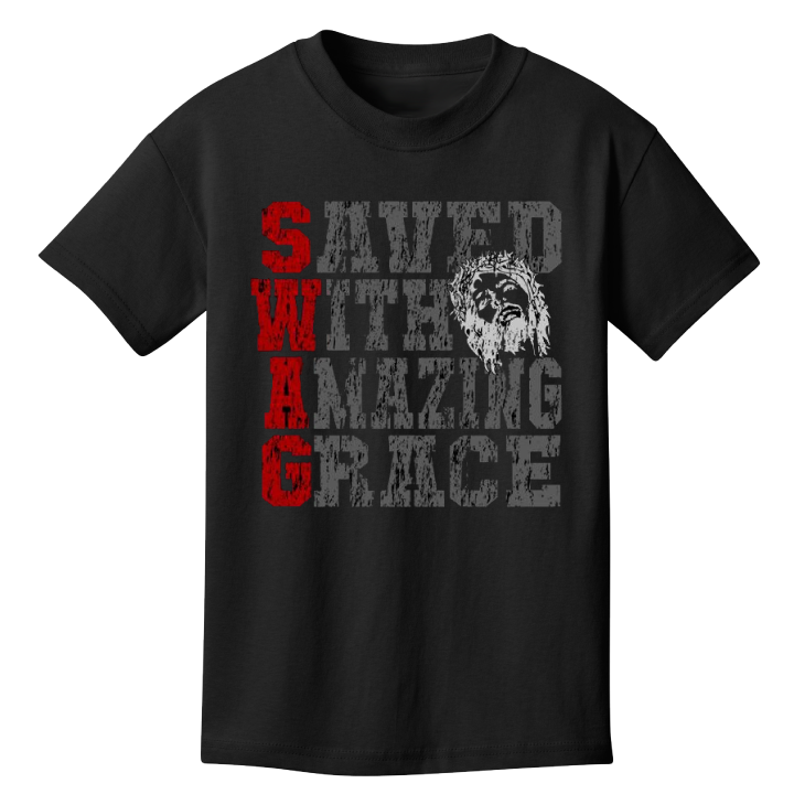 Saved With Amazing Grace - Black